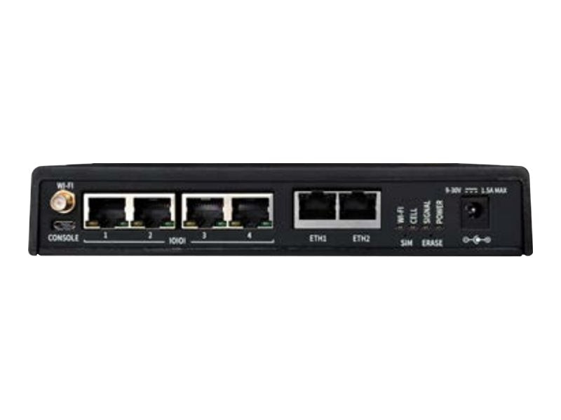 Digi Connect EZ 4 - Device server - 4 ports - 1GbE, RS-232, RS-422, RS-485 - LTE - DC power EZ04-WAG4-GLB