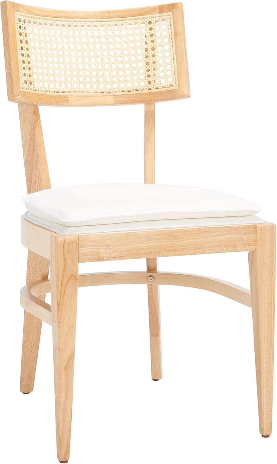 Dining Chair Natural Finish With Cane Detail Cushions