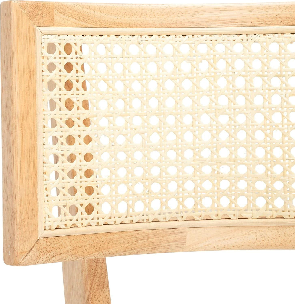 Dining Chair Natural Finish With Cane Detail Cushions