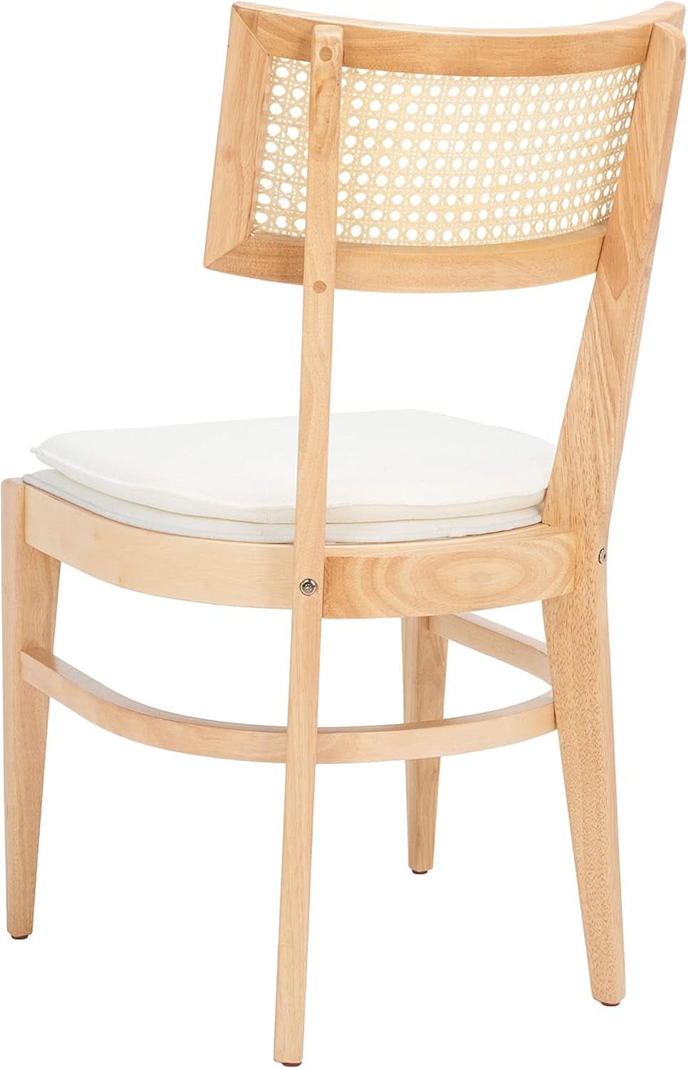 Dining Chair Natural Finish With Cane Detail Cushions