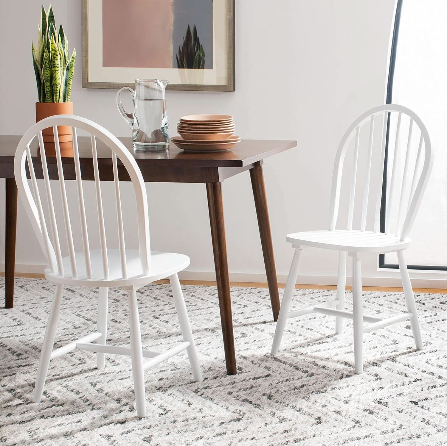 Dining Chairs 18 Inch Spindle Back Set Of Two Farmhouse