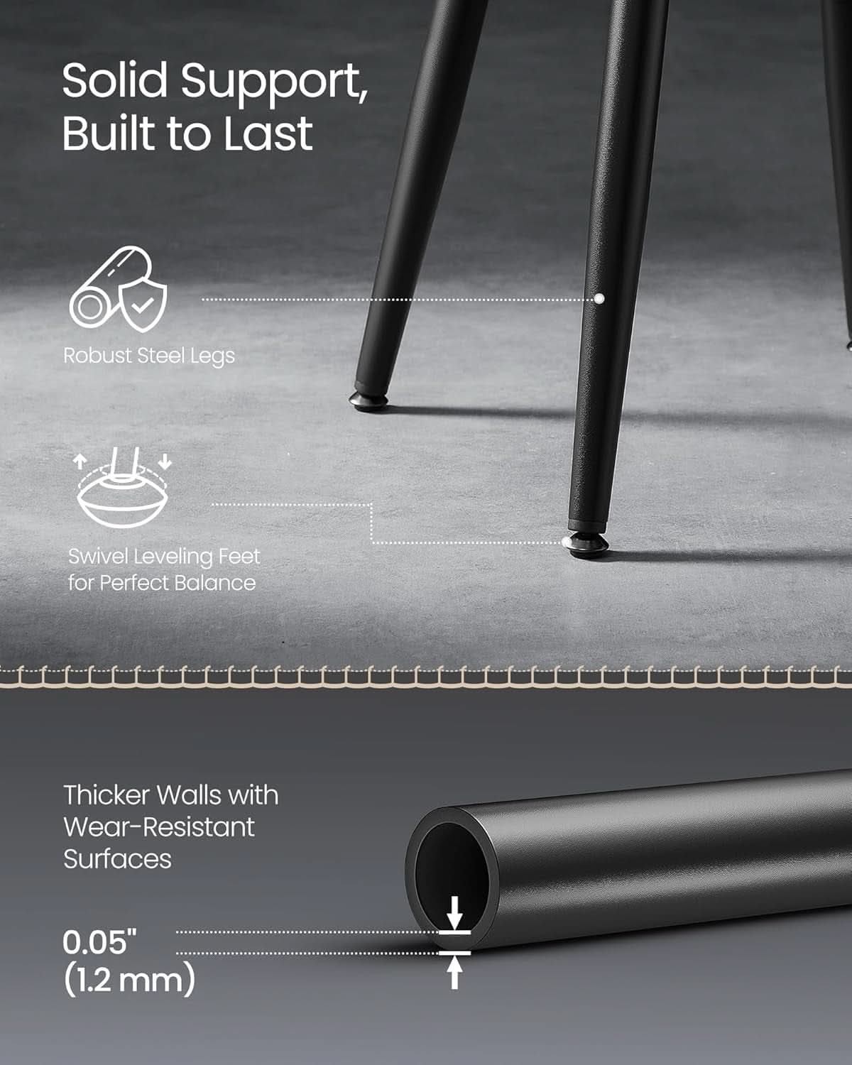 Dining Chairs Ink Black 19 Inch Tall Set Of 2 Sturdy