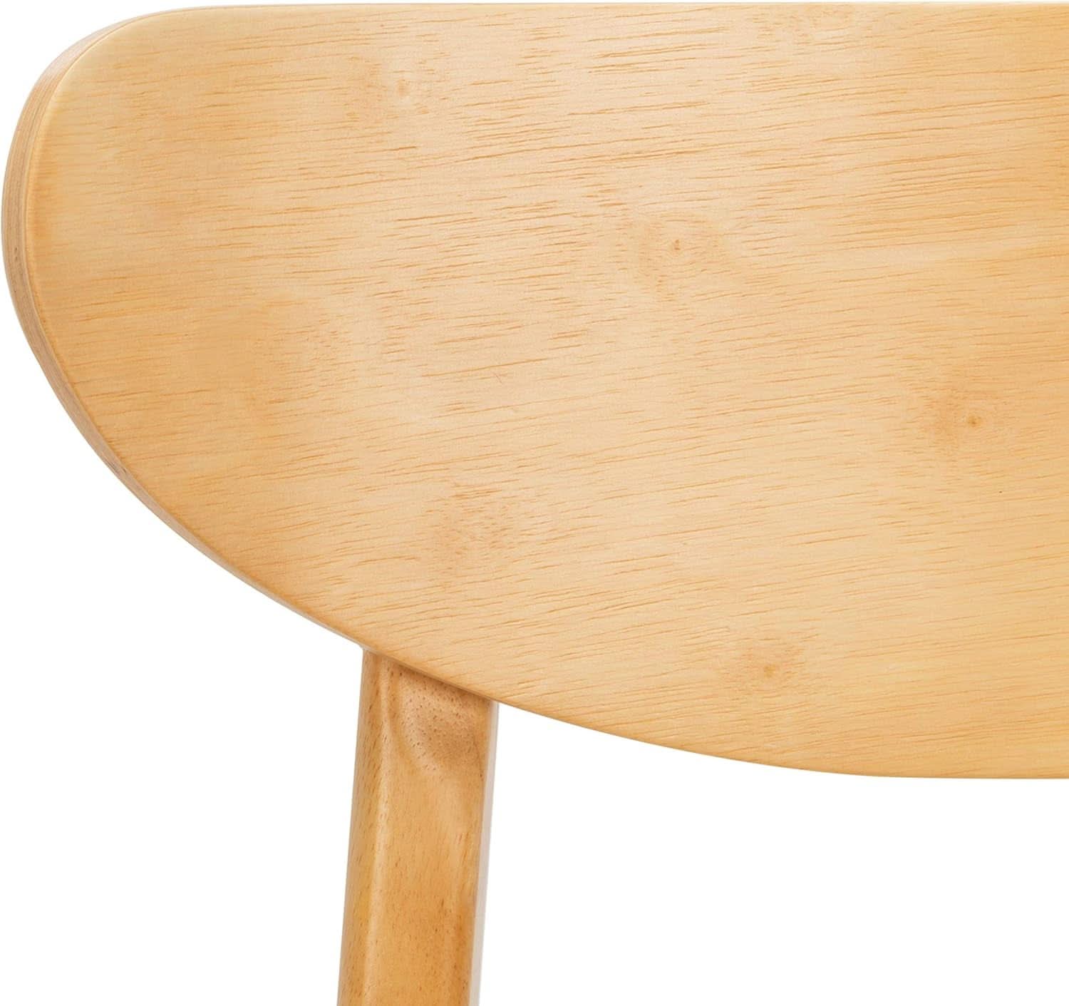 Dining Chairs Set Natural Wood Mid Century Retro 2 Chairs