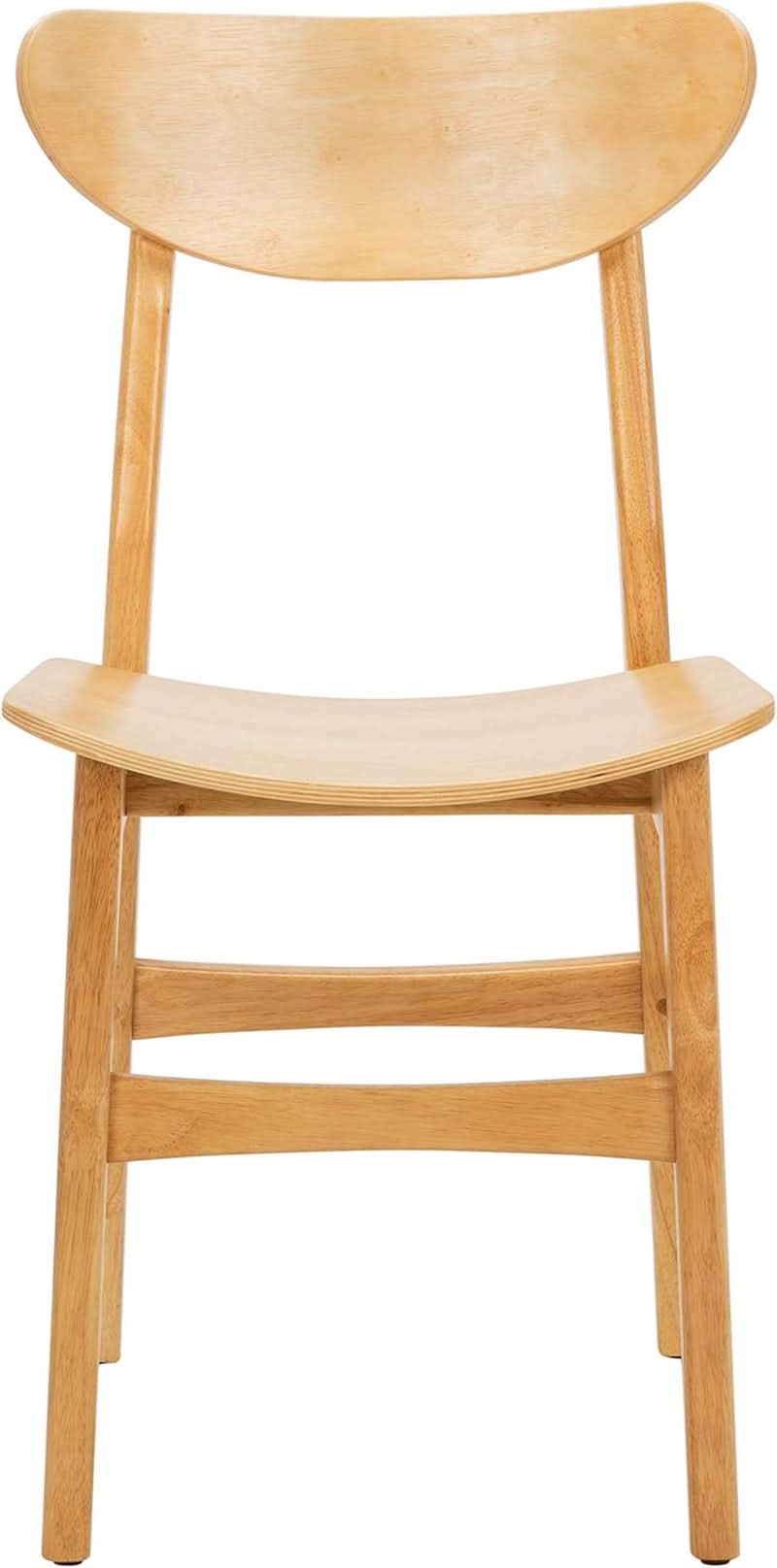 Dining Chairs Set Natural Wood Mid Century Retro 2 Chairs