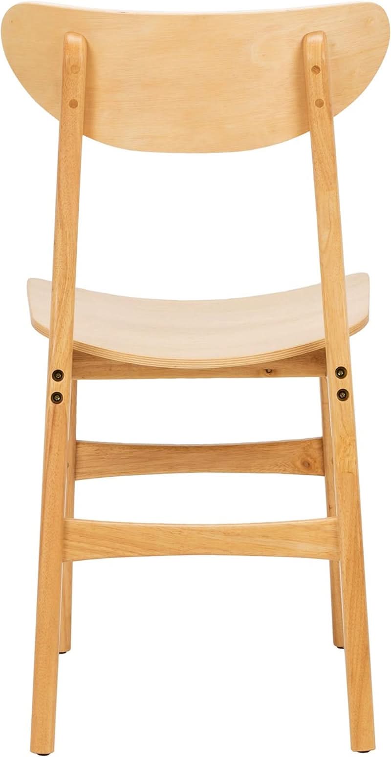 Dining Chairs Set Natural Wood Mid Century Retro 2 Chairs