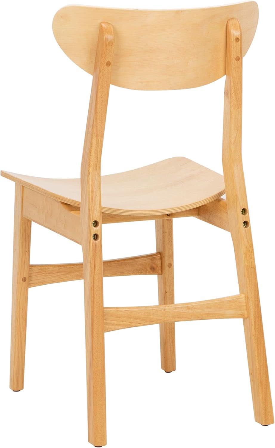 Dining Chairs Set Natural Wood Mid Century Retro 2 Chairs