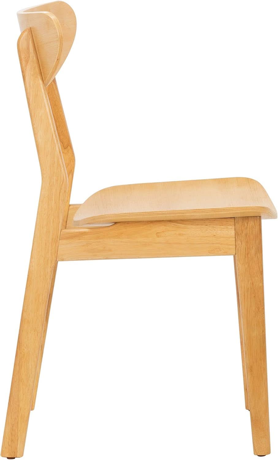 Dining Chairs Set Natural Wood Mid Century Retro 2 Chairs