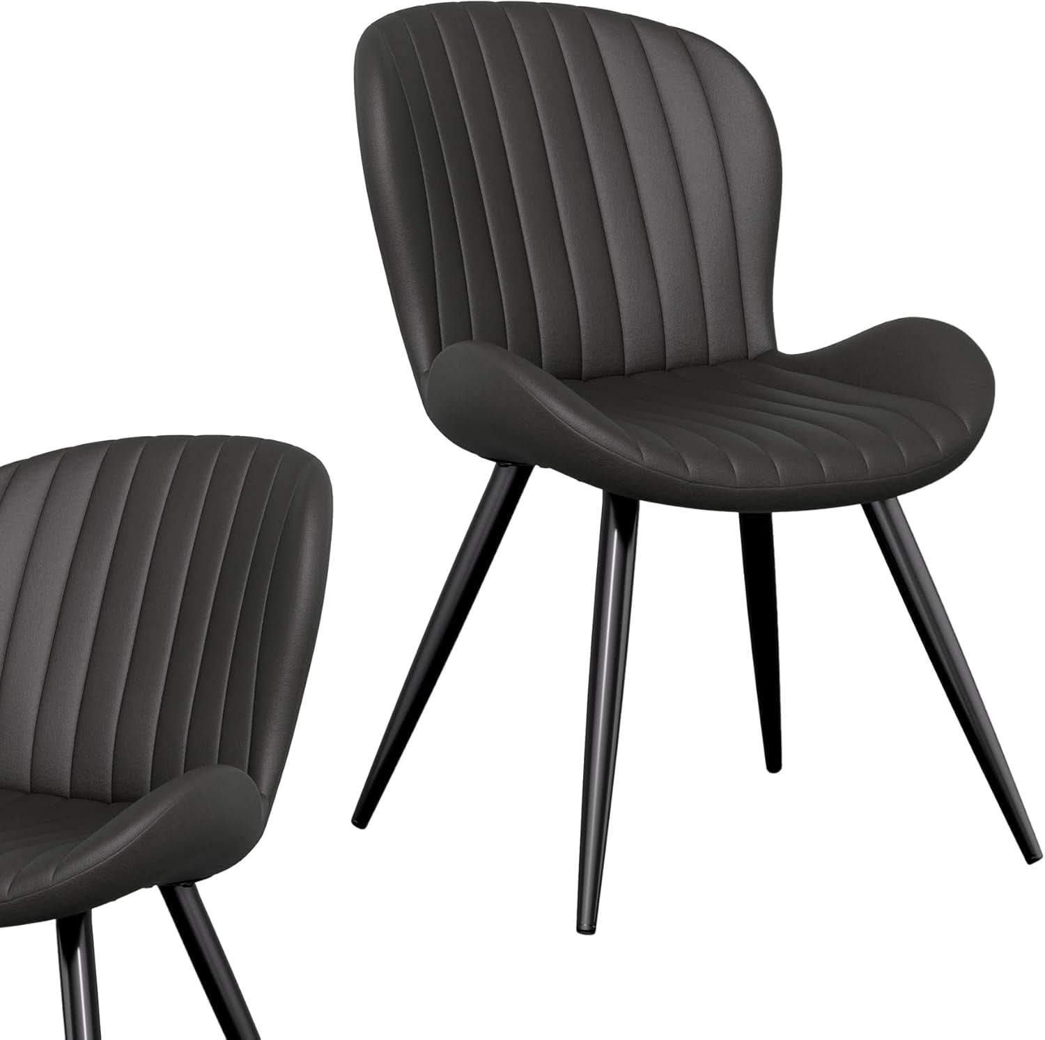 Dining Chairs Set Of 6 Modern Upholstered Black 19 Inch