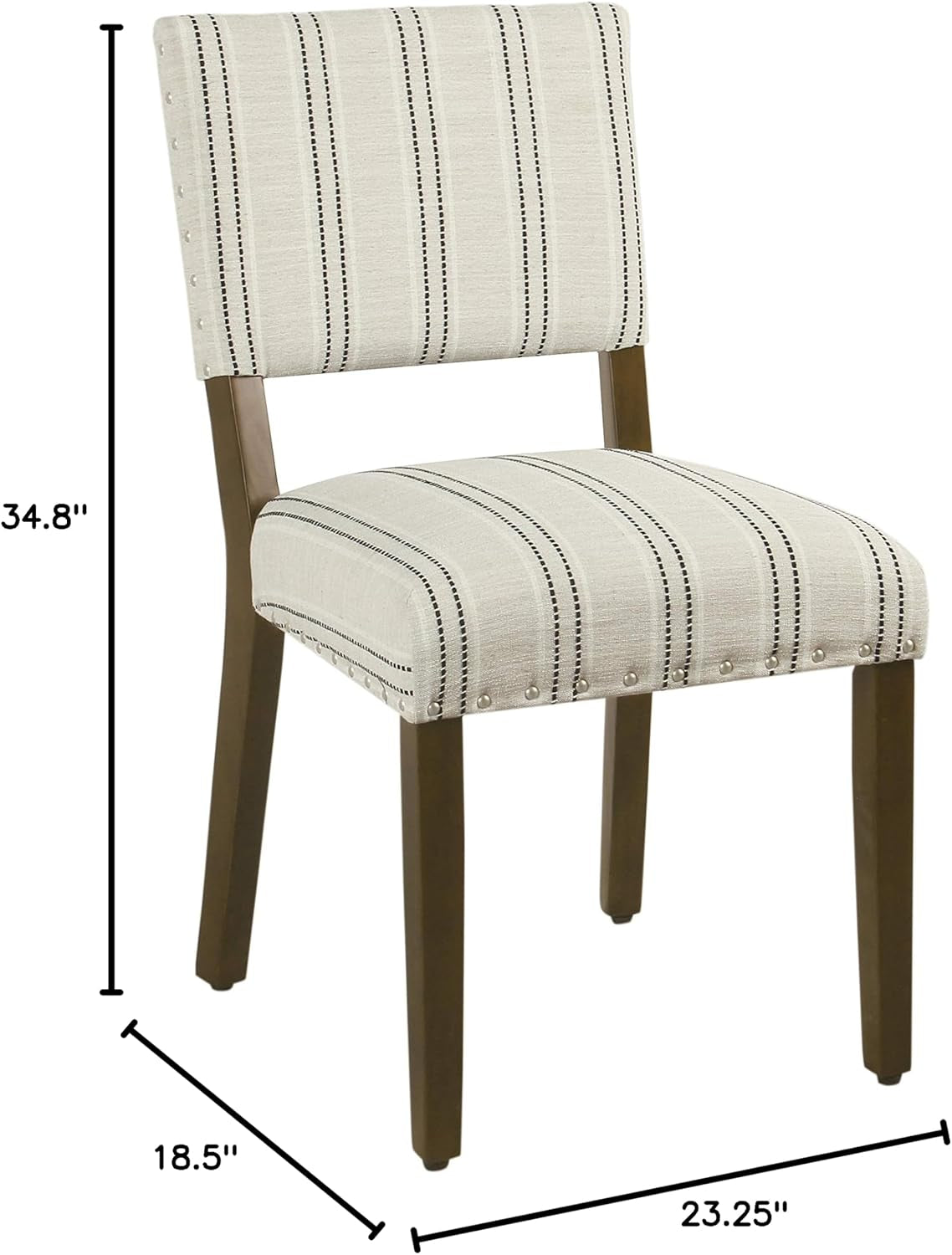 Dining Chairs With Nailhead Trim Black White Set Of 2