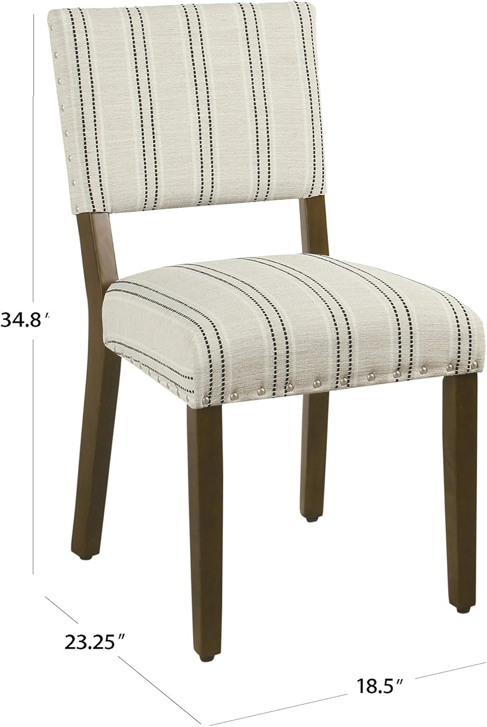 Dining Chairs With Nailhead Trim Black White Set Of 2