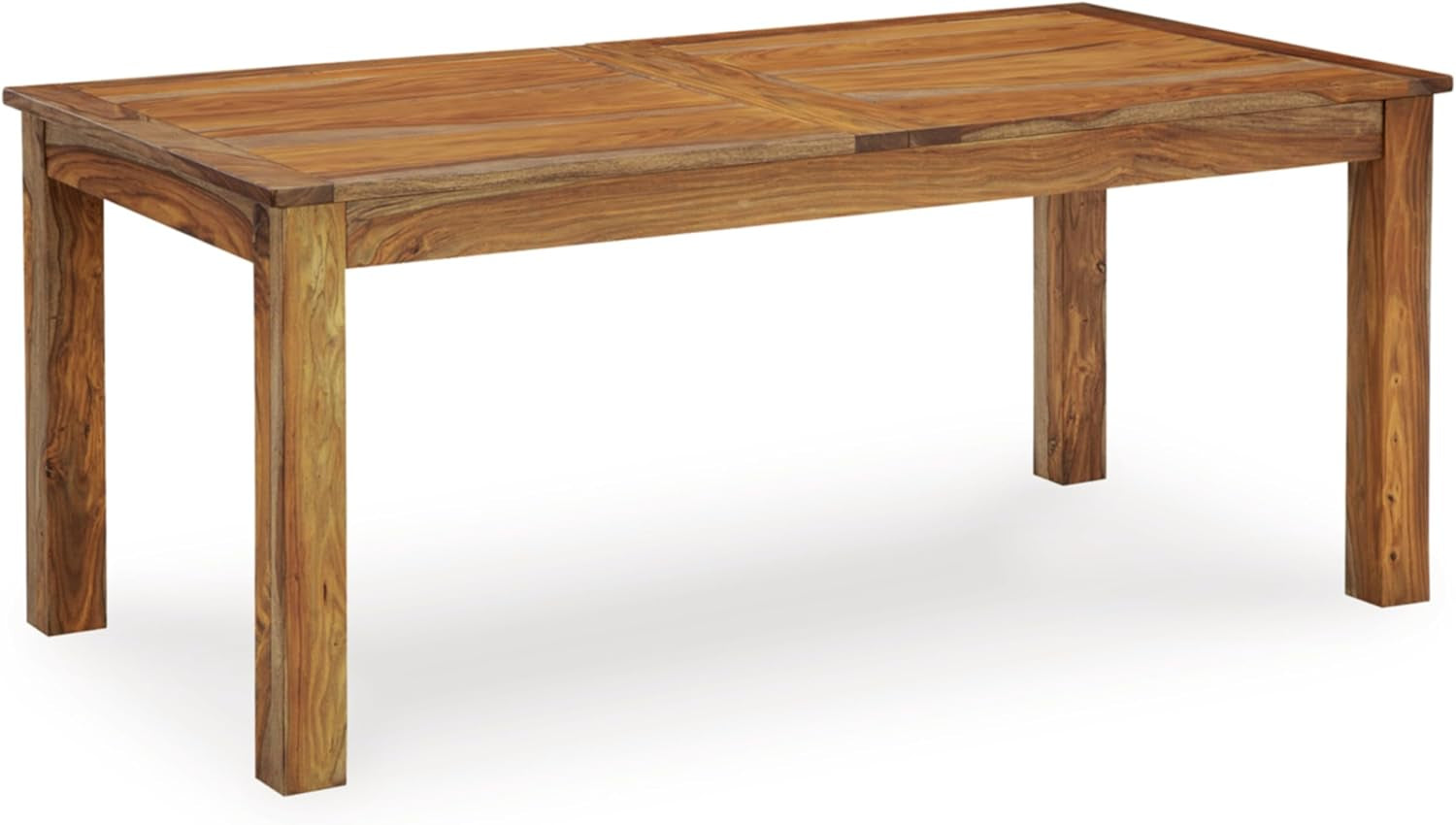 Dining Extension Table With Self Storing Leaf Light Brown