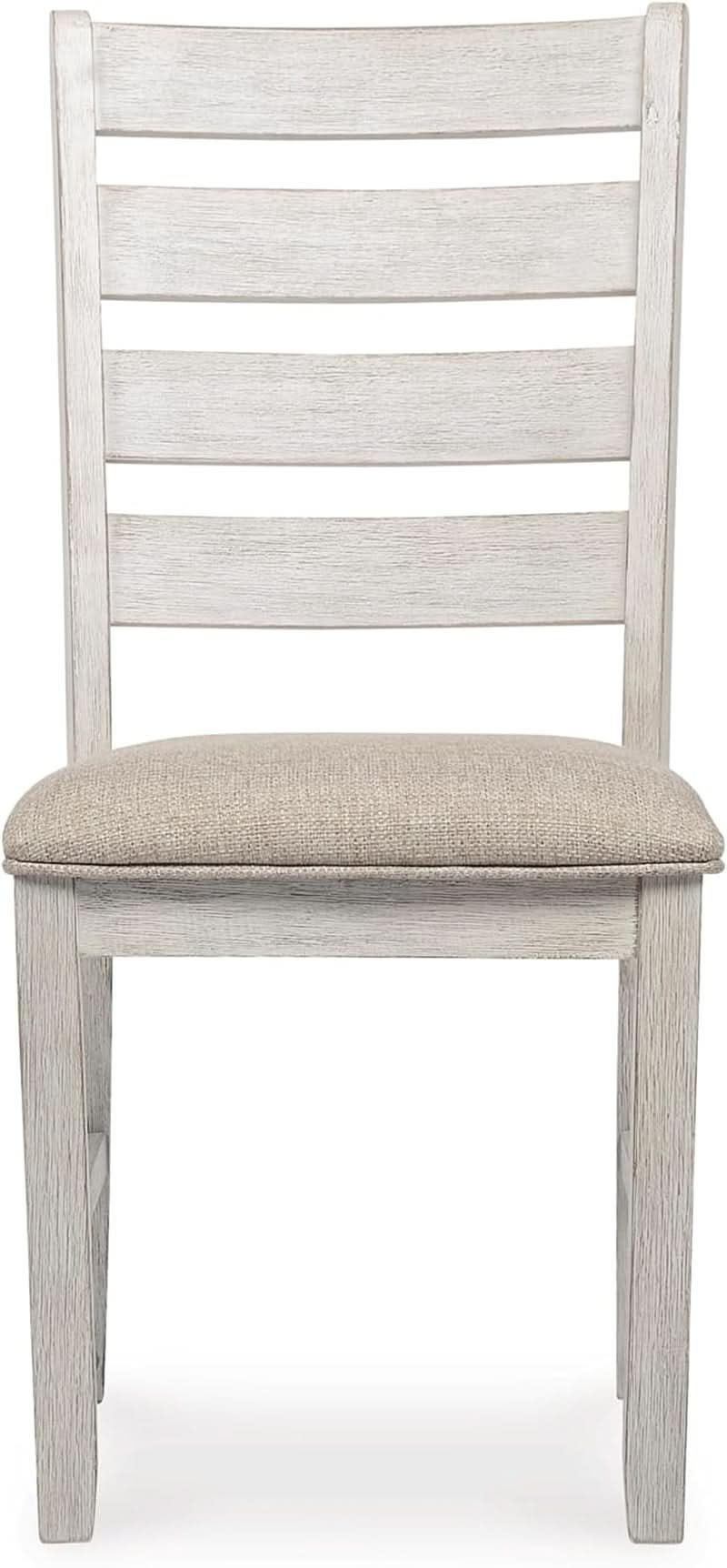 Dining Room Chair Set Of 2 Whitewash Finish Upholstered