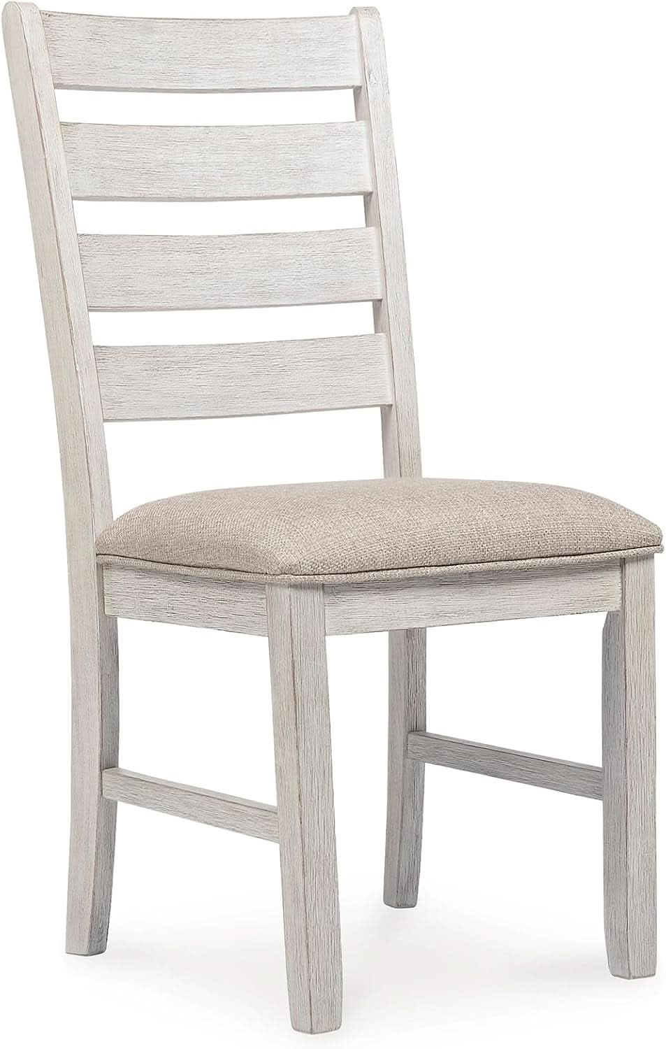 Dining Room Chair Set Of 2 Whitewash Finish Upholstered