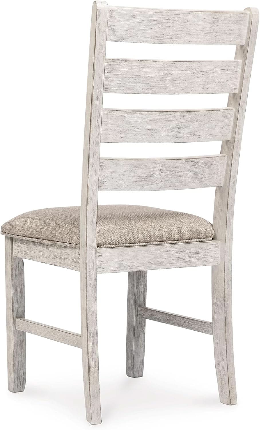 Dining Room Chair Set Of 2 Whitewash Finish Upholstered