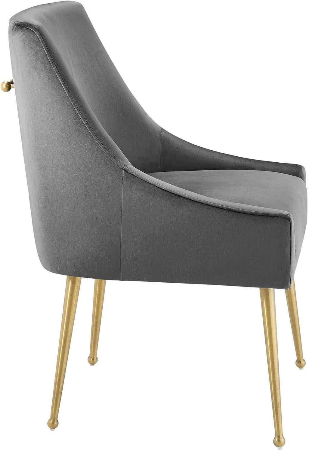 Discern Upholstered Performance Velvet Dining Chair Gray