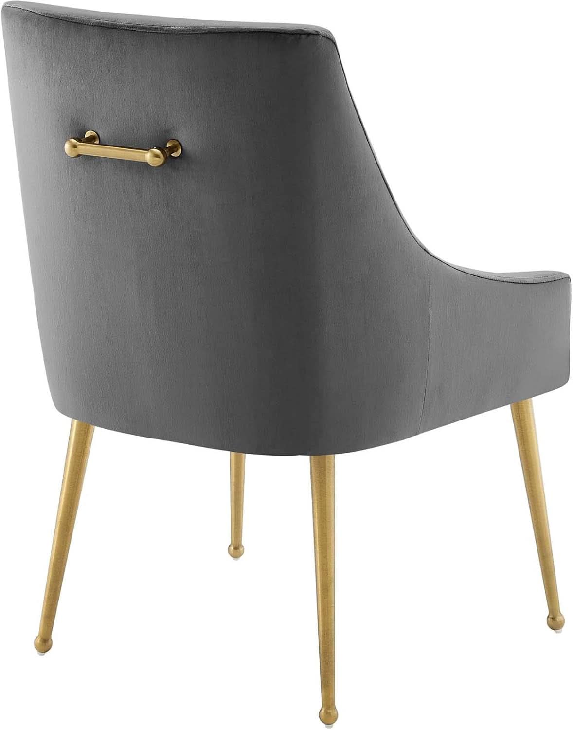Discern Upholstered Performance Velvet Dining Chair Gray