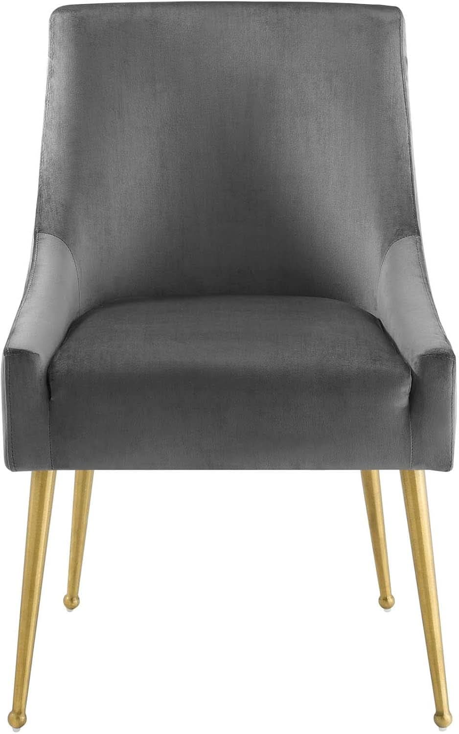 Discern Upholstered Performance Velvet Dining Chair Gray
