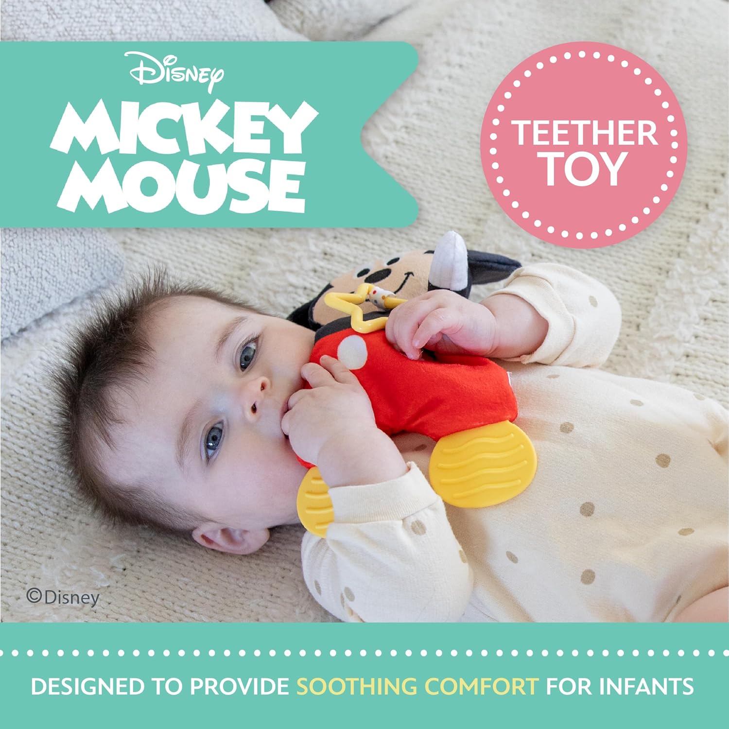 Disney Mickey Mouse Sensory Blanky with Crinkle
