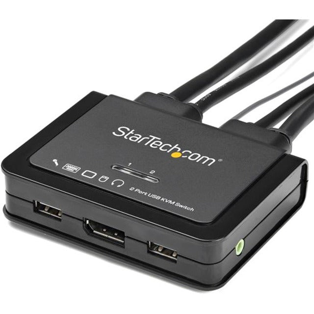 DisplayPort KVM Switch 2-Port - 4K60Hz Enterprise Monitor Switching | Tecisoft SV211DPUA4K