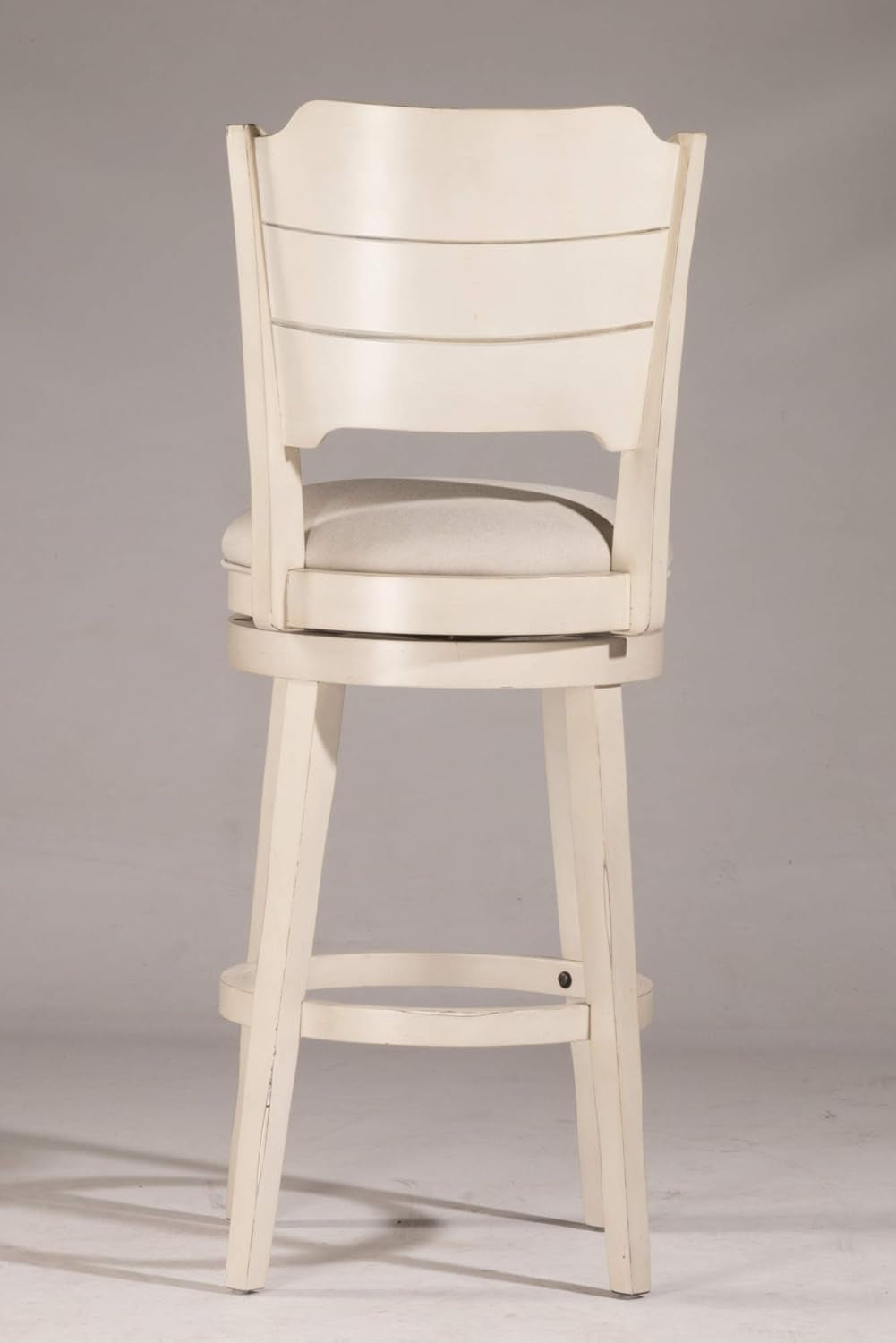 Distressed Gray Swivel Counter Height Stool with Comfort