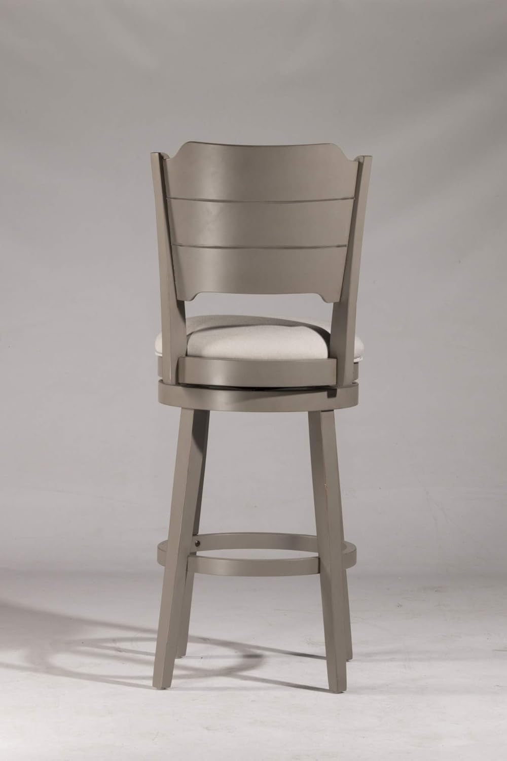 Distressed Gray Swivel Counter Height Stool with Comfort