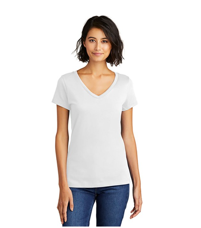 District® Women’s Very Important Tee® V-Neck with Left Chest Print - Effortless Style and Comfort