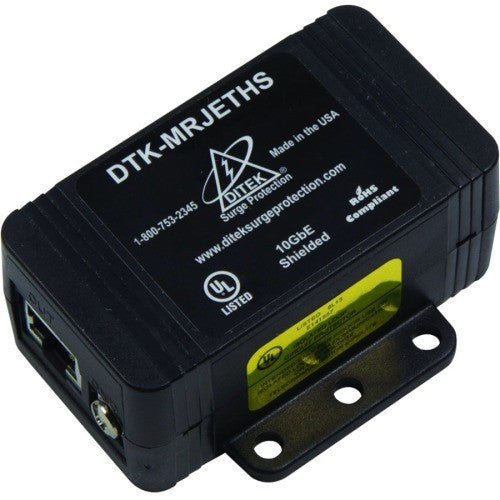 Ditek Single Channel Shielded RJ45 PoE Surge Protector DTK-MRJETHS