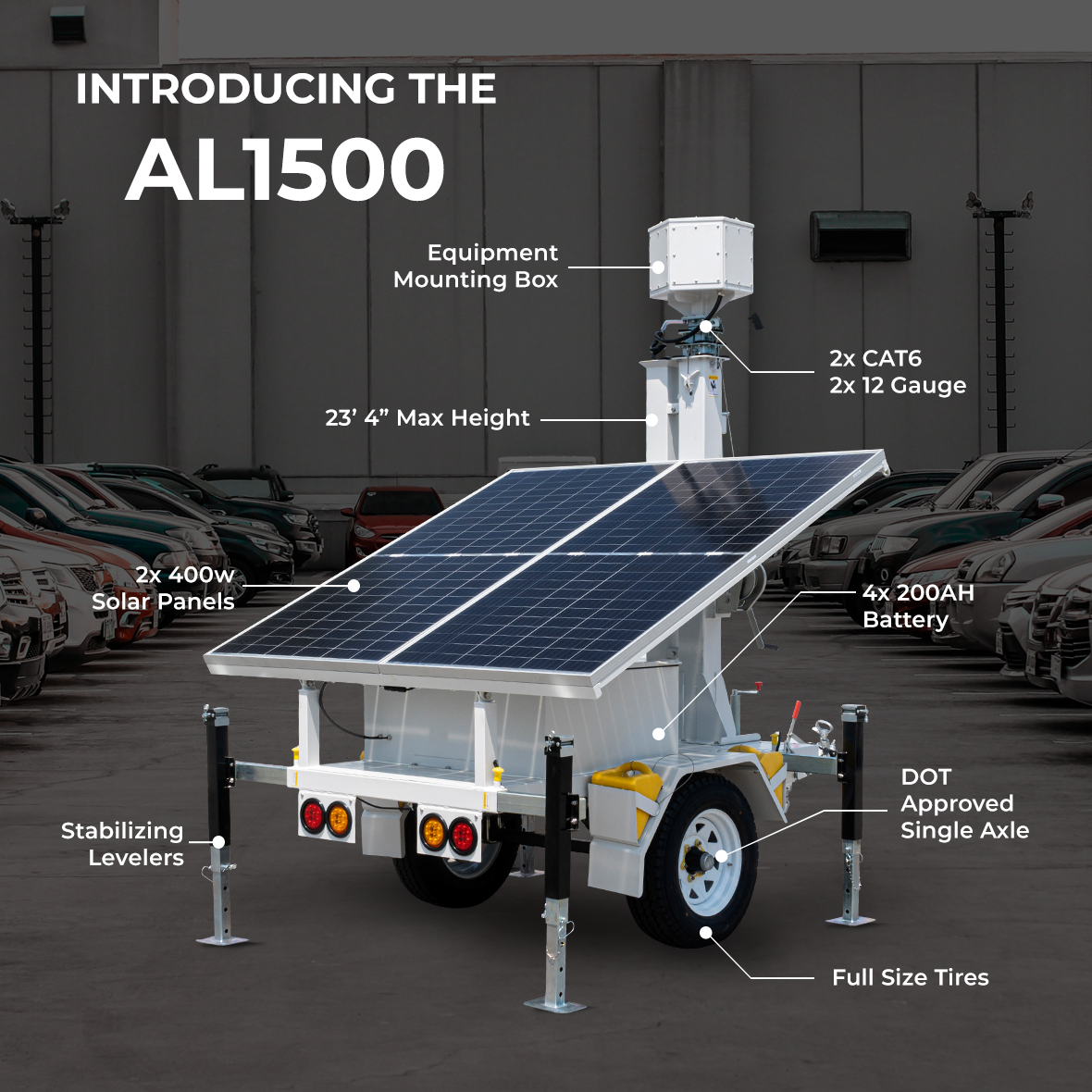 Dot Solar Powered Trailer Al1500