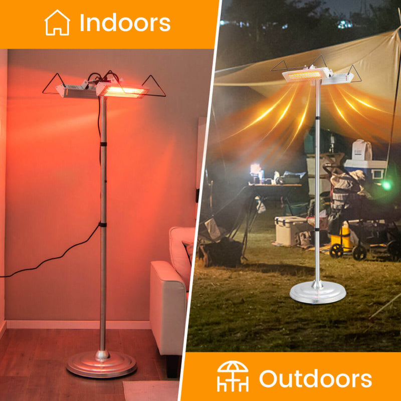Double Sided 1500W Electric Heater for Indoor and Outdoor Use