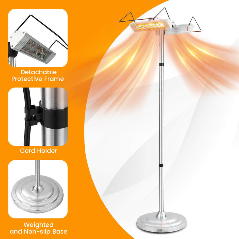 Double Sided 1500W Electric Heater for Indoor and Outdoor Use