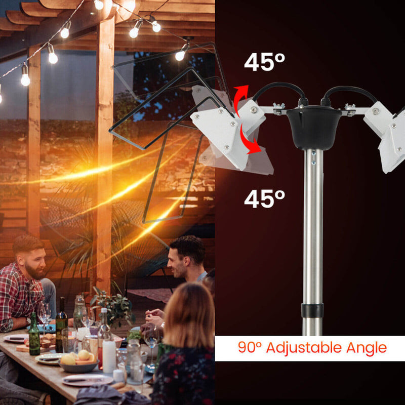 Double Sided 1500W Electric Heater for Indoor and Outdoor Use