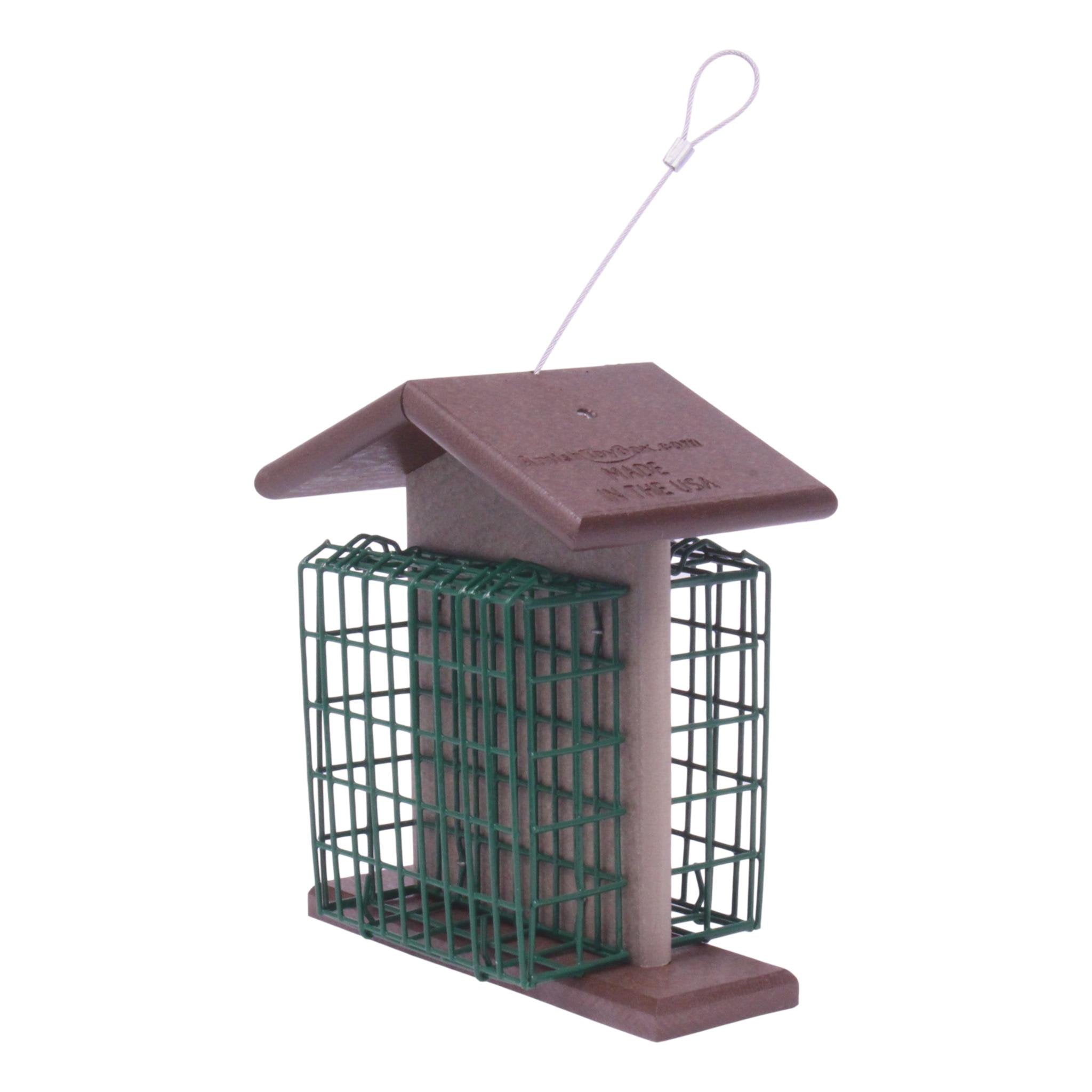 Double Suet-Cake Bird Feeder, Made With Poly Lumber, Amish-Made