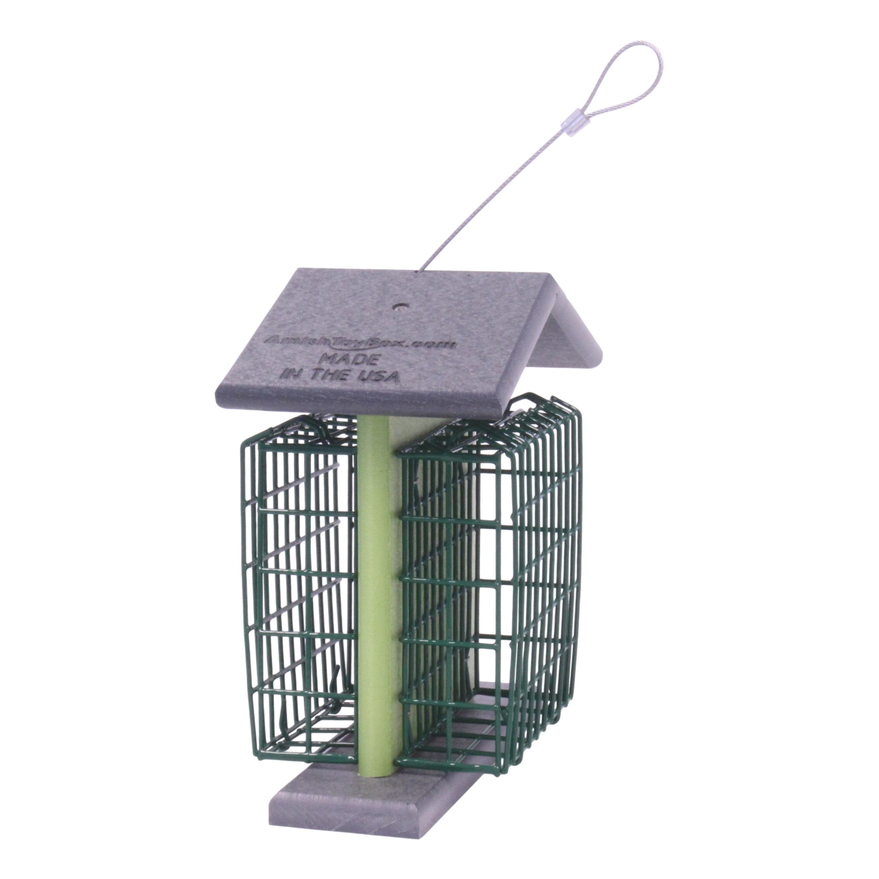 Double Suet-Cake Bird Feeder, Made With Poly Lumber, Amish-Made