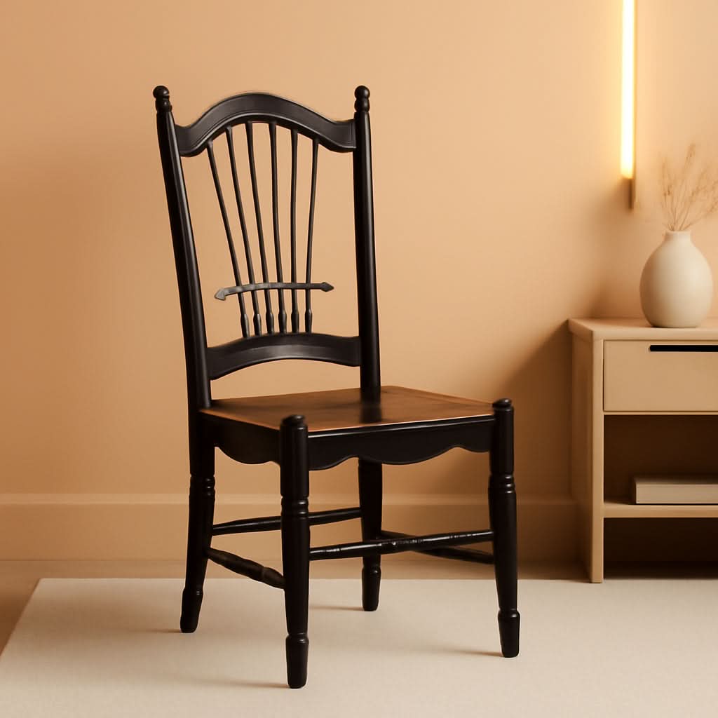 Dover Slat Back Dining Chairs Set Of 2 In Black And Cherry