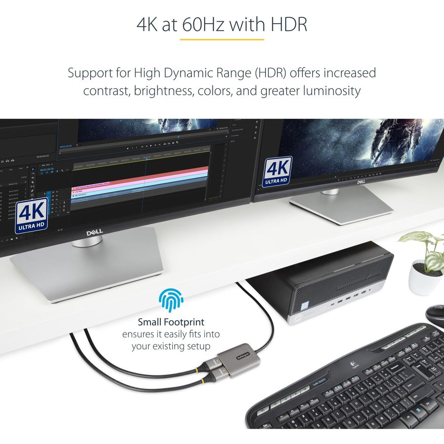 Dp 1.4 To Dual Hdmi Mst Hub,4K 60Hz Multi Monitor Adapter