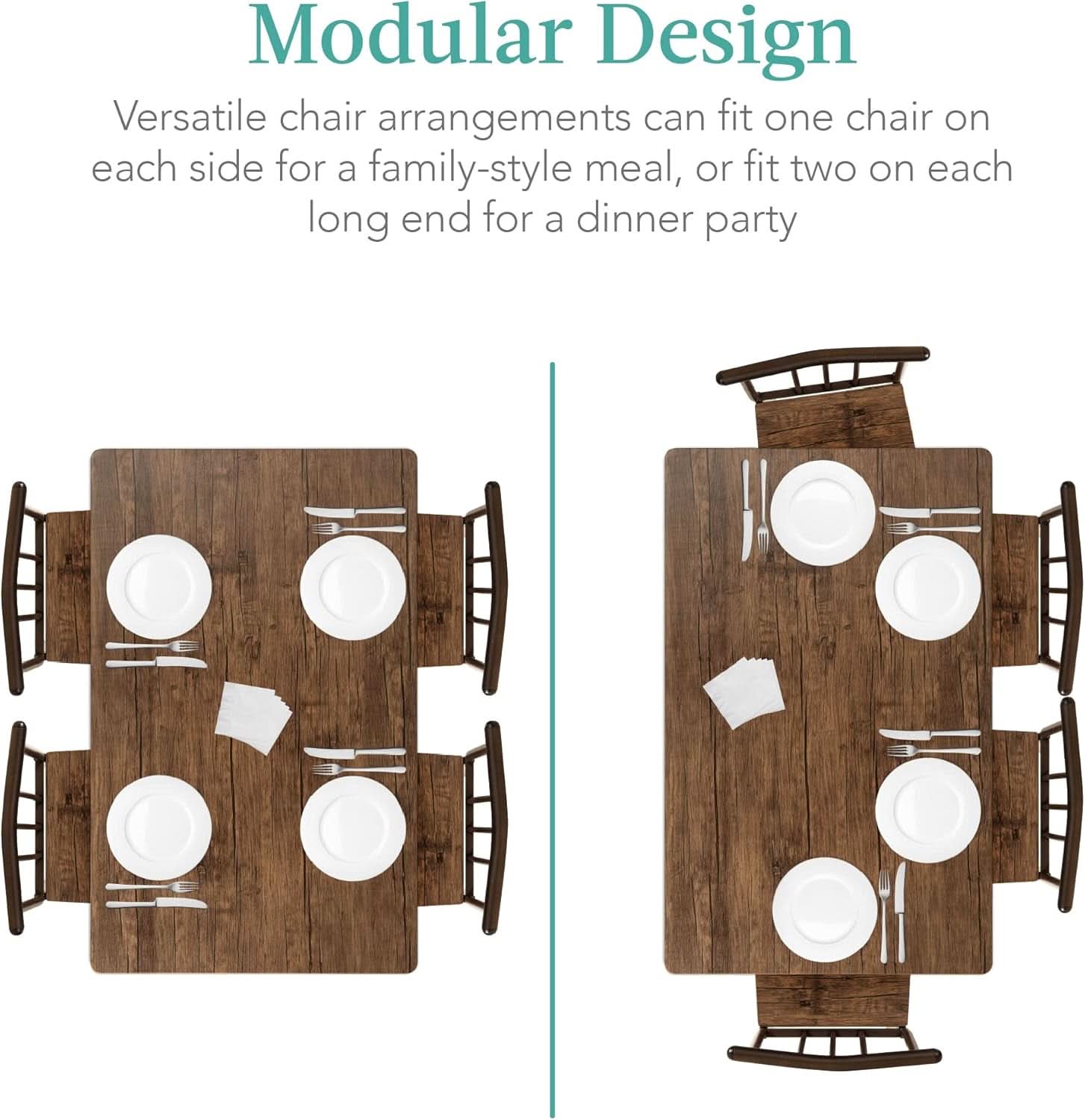 Drift Brown Contemporary Rectangular Dining Table Set