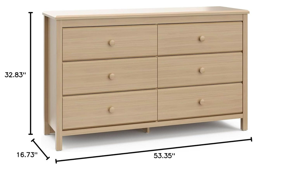 Driftwood 6 Drawer Dresser Greenguard Gold Certified