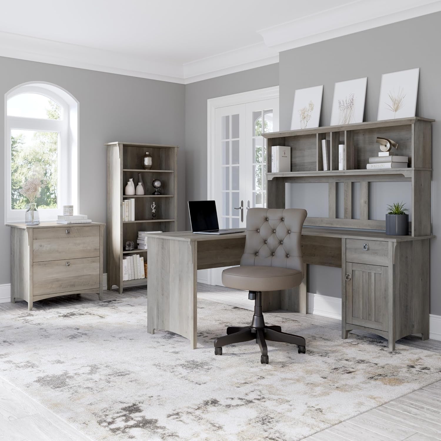 Driftwood Gray 2 Drawer Lateral File Cabinet 32W x 20D x 30H