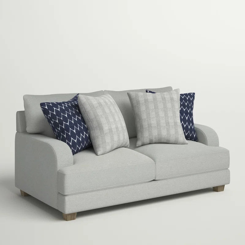 Drisko 73 Inch Gray Upholstered Loveseat For Living Room