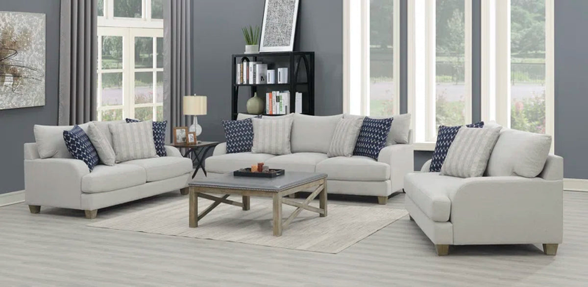 Drisko 73 Inch Gray Upholstered Loveseat For Living Room