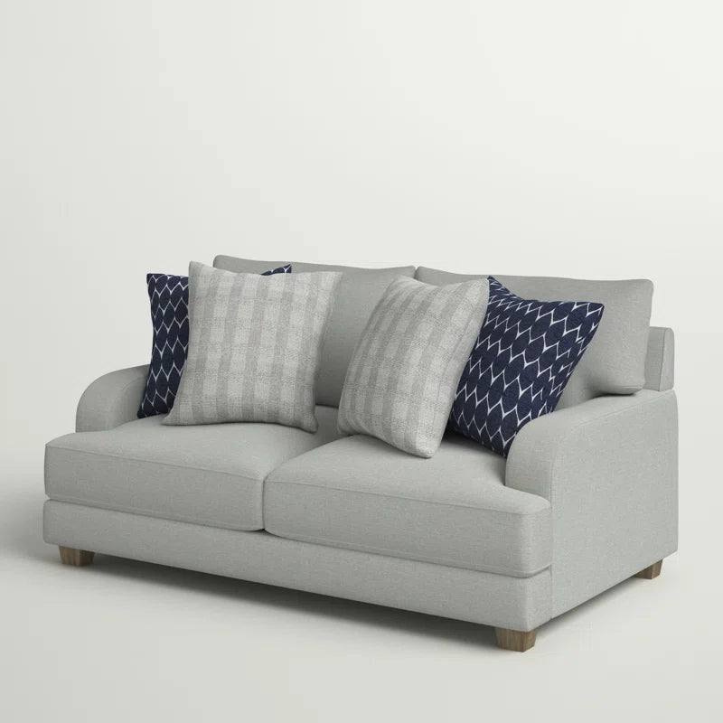 Drisko 73 Inch Gray Upholstered Loveseat For Living Room