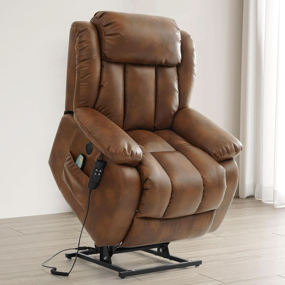 Dual Motor Lift Recliner Chair With Heat And Massage