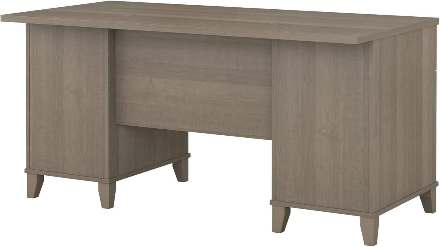 Durable 60W Office Desk with Drawers in Gray