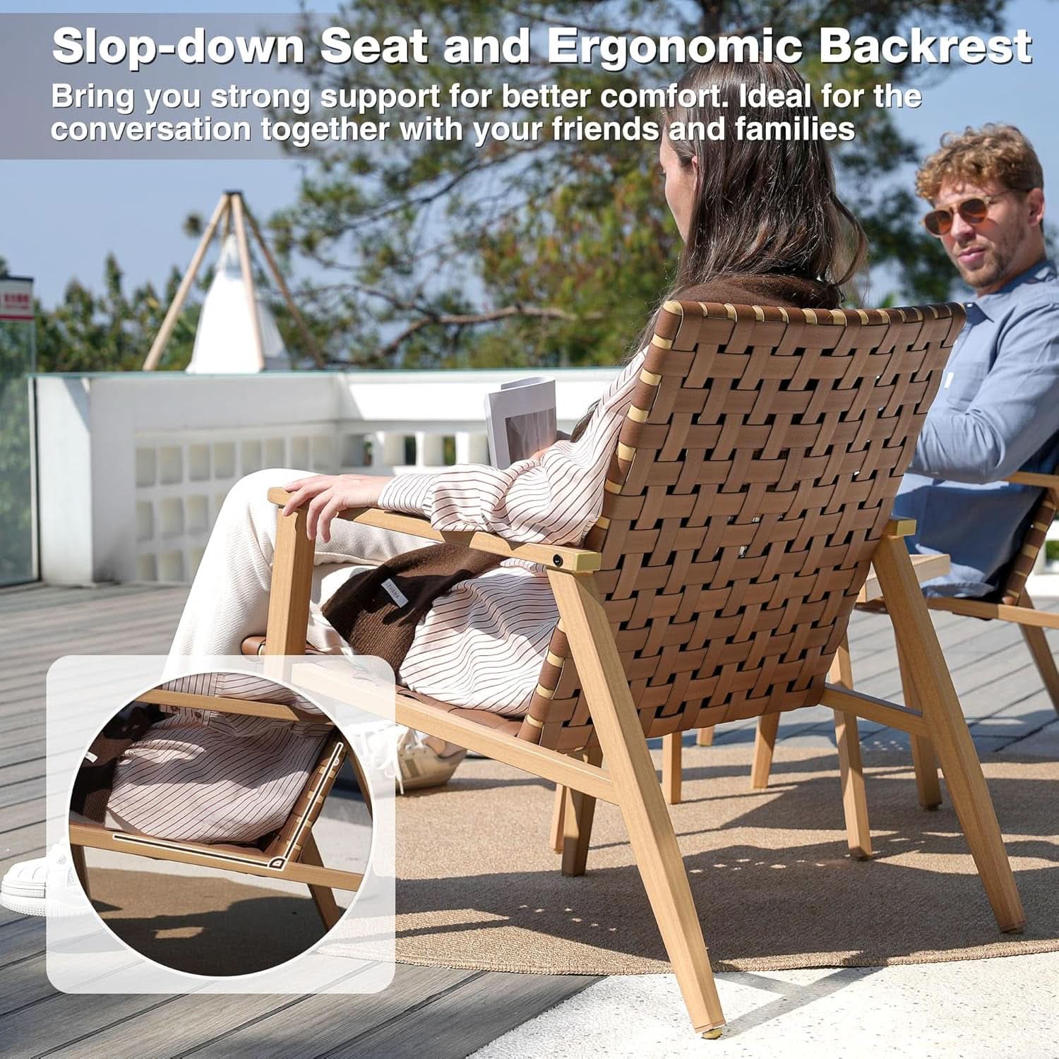 Durable Outdoor Chairs Set for Patio and Garden