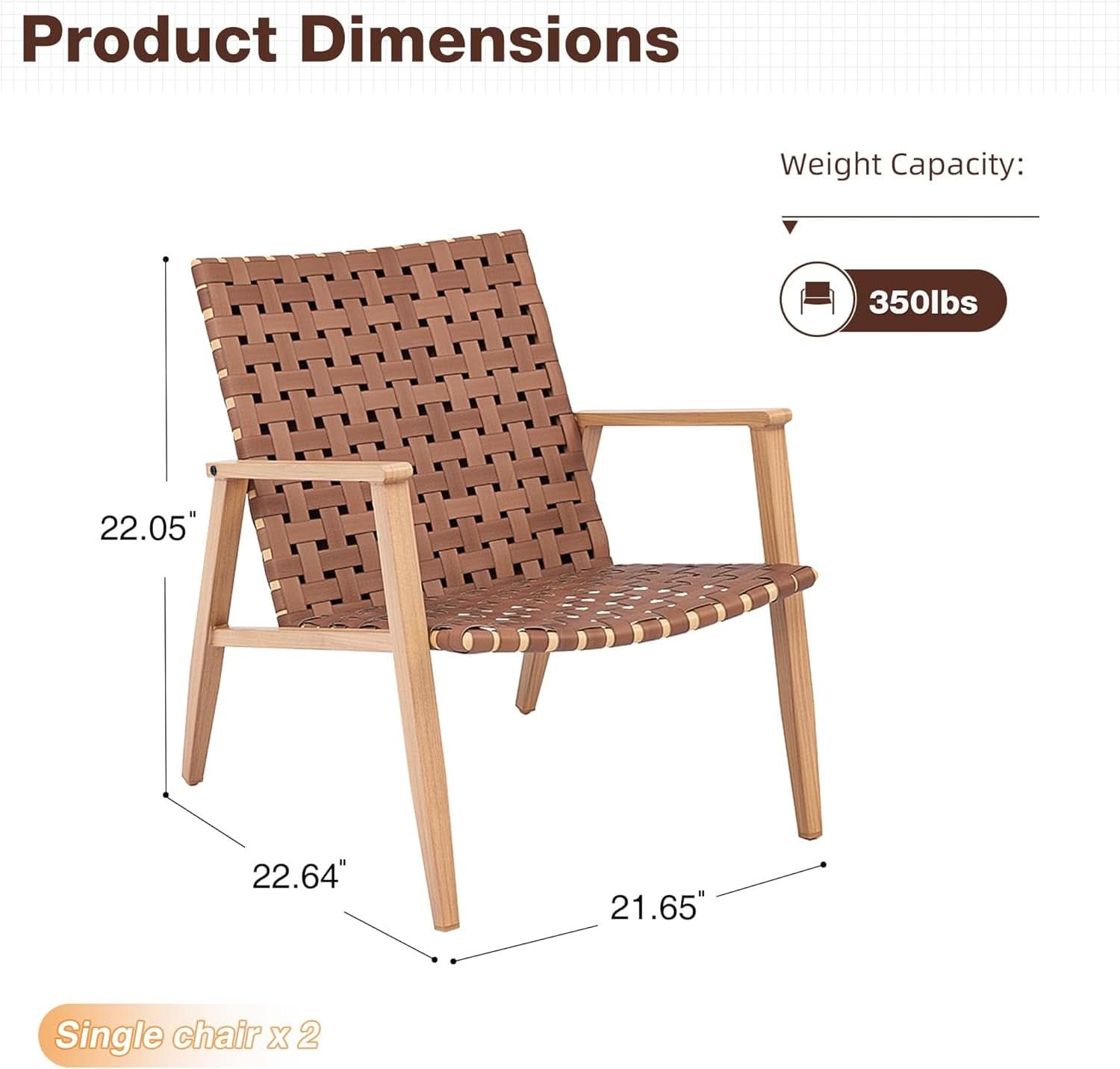 Durable Outdoor Chairs Set for Patio and Garden