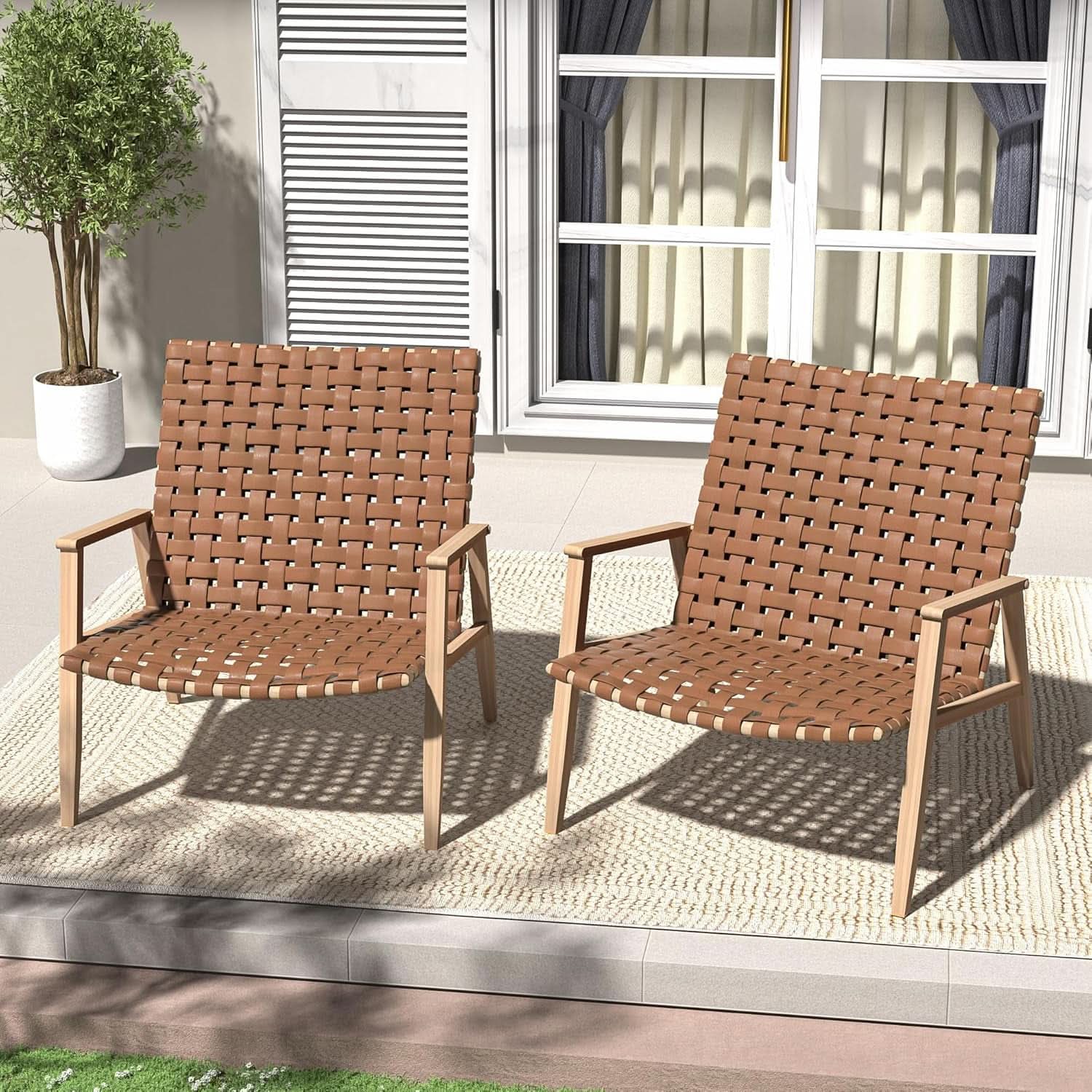 Durable Outdoor Chairs Set for Patio and Garden