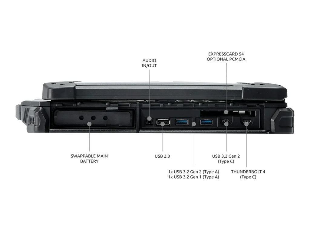 Durabook Z14i - Rugged - Intel Core i5 - 1135G7 / up to 4.2 GHz - Win 11 Pro - Intel Iris Xe Graphics - 8 GB RAM - 256 GB SSD Z4E1P2DAABXX