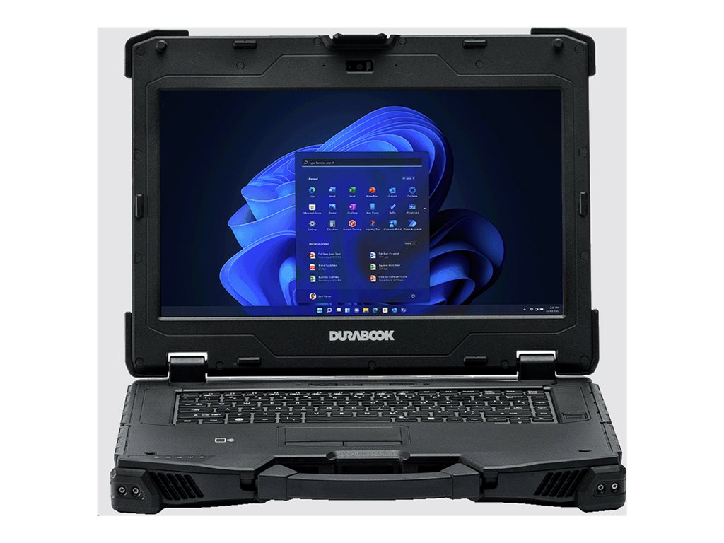 Durabook Z14i - Rugged - Intel Core i7 - 1165G7 / up to 4.7 GHz - Win 11 Pro - Intel Iris Xe Graphics - 8 GB RAM - 256 GB SSD Z4E2P2DAABXX