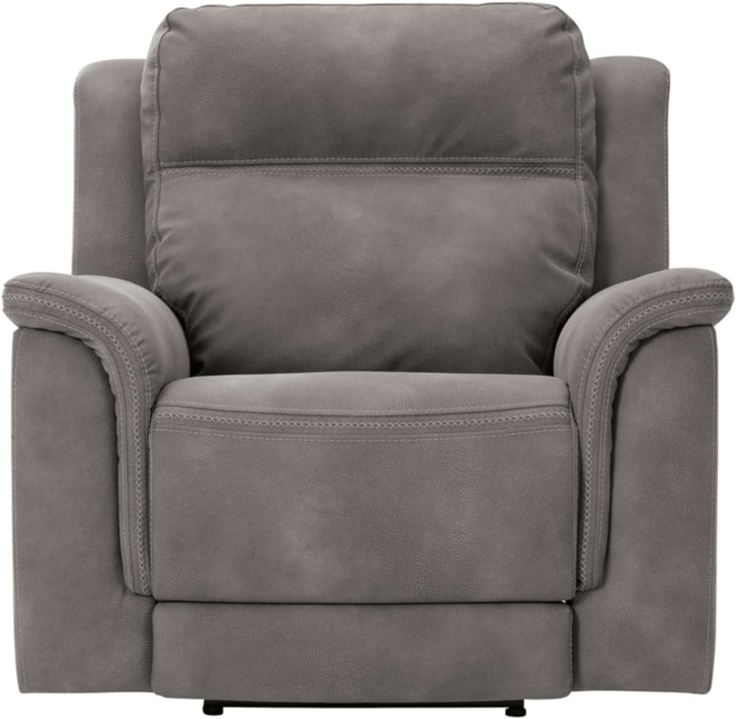 Durapella Power Recliner With Adjustable Headrest Gray