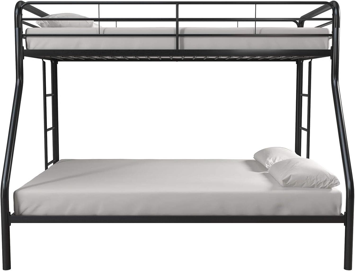 Dusty Metal Bunk Bed Frame Twin Over Full Black Finish